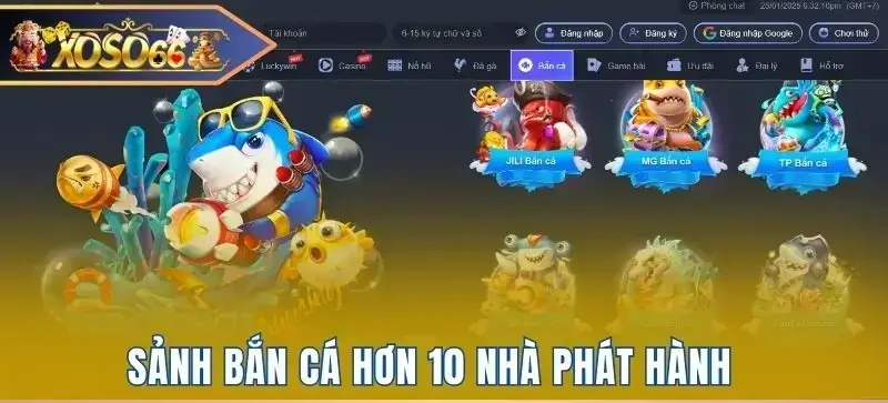 Sảnh bắn cá hơn 10 nhà phát hành